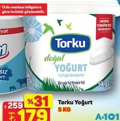TORKU YOĞURT 5 KG fiyat ve kampanya bilgisi